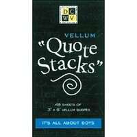 Die Cuts With a View - Vellum Quote Stacks - It's All About Boys