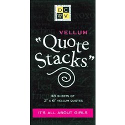 Die Cuts With a View - Vellum Quote Stacks - It's All About Girls, CLEARANCE