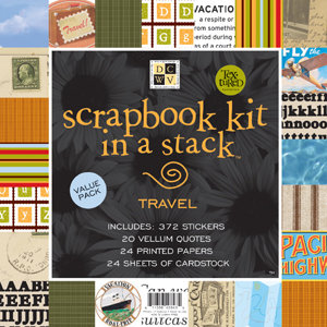 Die Cuts with a View - 12x12 Scrapbook Kit In a Stack - Travel