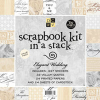 Die Cuts with a View - 12x12 Scrapbook Kit In a Stack - Elegant Wedding