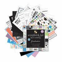 Die Cuts With a View - 8 x 8 Scrapbook Kit in a Stack - Graduation