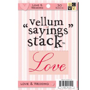 Die Cuts with a View - 4 x 6 Vellum Sayings Stacks - Love and Wedding, CLEARANCE