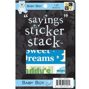 Die Cuts with a View - 4 x 6 Sayings Sticker Stacks - Baby Boy
