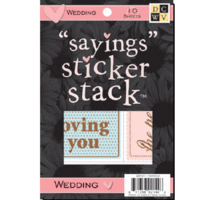 Die Cuts with a View - 4 x 6 Sayings Sticker Stacks - Wedding, CLEARANCE