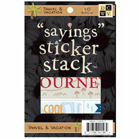 Die Cuts with a View - 4 x 6 Sayings Sticker Stacks - Travel and Vacation