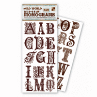 Die Cuts with a View - Old World - Rub On Monograms - Old World Black/Brown, CLEARANCE
