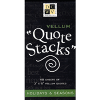 Die Cuts With a View - Vellum Quote Stacks - Holidays and Seasons