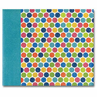 Die Cuts with a View - The Dots Stripes and Plaids Collection - 12 x 12 Postbound Album with Glitter Accents