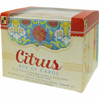 Die Cuts with a View - Box of Cards - Printed and Textured Cards and Envelopes - Citrus - A2 size