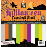 Die Cuts with a View - Halloween Collection - Glitter Metallic and Textured Solid Cardstock Stack - 12 x 12