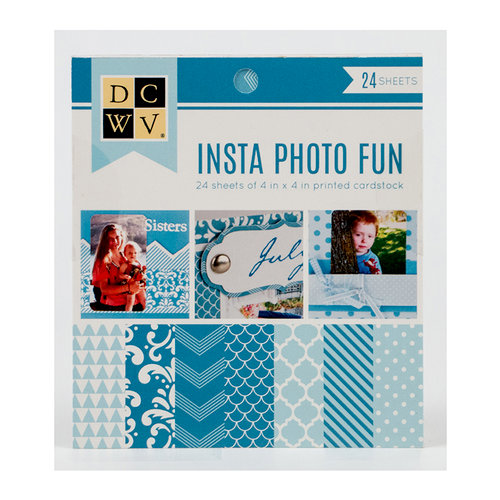 Die Cuts with a View - Insta Photo Fun Collection - Blue Stack - 24 Sheets