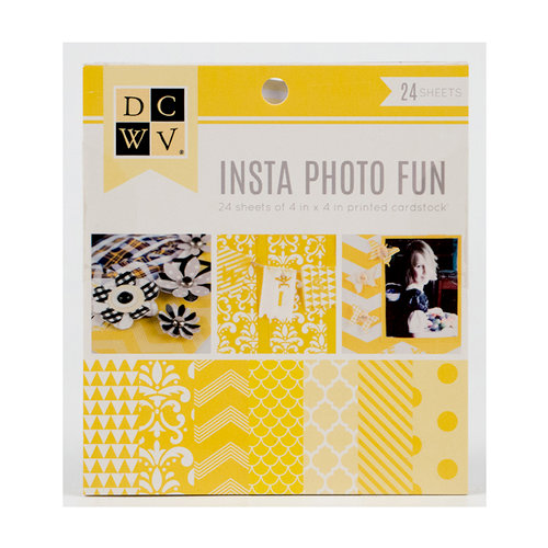Die Cuts with a View - Insta Photo Fun Collection - Yellow Stack - 24 Sheets