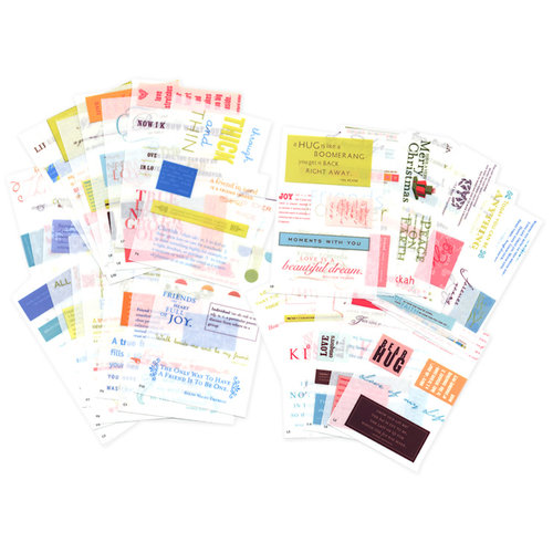 Die Cuts with a View - 150 Piece Color Rub Ons Kit - Quotes and Sayings