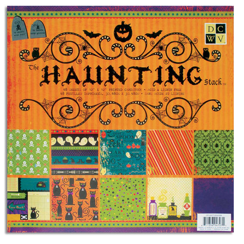 Die Cuts with a View - The Haunting Collection - Halloween - Foil and Glitter Paper Stack - 12 x 12