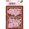 Die Cuts with a View - Safari Kids Collection - Chipboard Pieces with Glitter Accents - Girl Alphabet, CLEARANCE