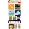 Die Cuts with a View - Safari Kids Collection - 3 Dimensional Stickers with Foil Accents - Animals, CLEARANCE
