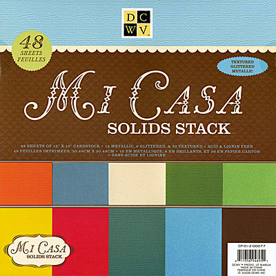 Die Cuts with a View - Mi Casa Collection - Glitter and Metallic Solid Cardstock Stack - 12 x 12, CLEARANCE