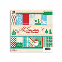 Die Cuts with a View - The Christmas Collection - Glitter Paper Stack - 8 x 8