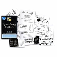 Die Cuts With A View - Quote Stack Stickers - 300 Sayings and Quotes - Clear Adhesive