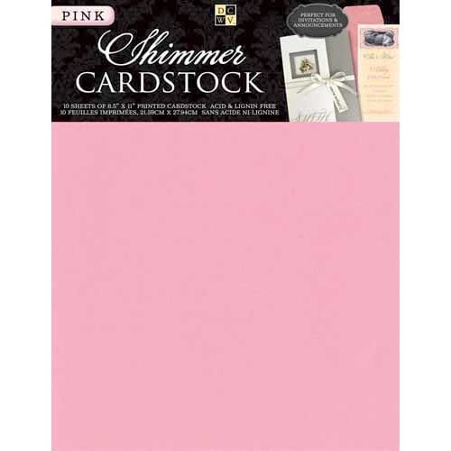Die Cuts with a View - 8.5 x 11 Shimmer Cardstock Pack - Pink