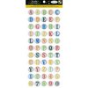 Die Cuts with a View - Grade School Collection - Epoxy Stickers with Glitter Accents - Alphabet