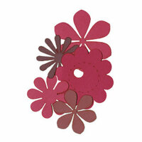 Die Cuts with a View - Box of Posies - Wine Reds and Rust, CLEARANCE