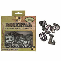 Die Cuts with a View - Rock Star Collection - Chipboard Box - Alphabet, CLEARANCE