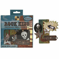Die Cuts with a View - Rock Star Collection - Chipboard Box - Rock King, CLEARANCE