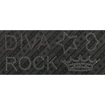 Die Cuts with a View - Rock Star Collection - Rhinestone Words - Rock Diva, CLEARANCE