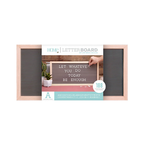 Die Cuts with a View - Letter Board - Oak Frame with Gray - 20 x 10