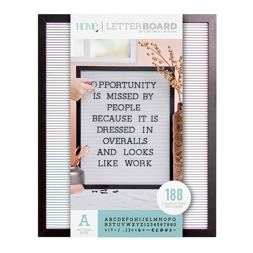 Die Cuts with a View - Letter Board - Black Frame with White - 16 x 20