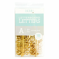 Die Cuts with a View - Letter Board - Letter Packs - 1 Inch - Gold