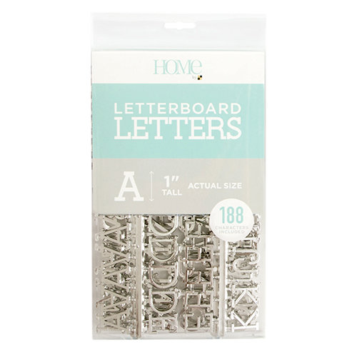 Die Cuts with a View - Letter Board - Letter Packs - 1 Inch - Silver