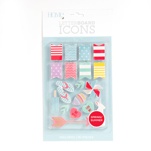 Die Cuts with a View - Letter Board - Icon Packs - Spring and Summer