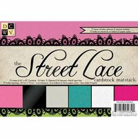 Die Cuts with a View - The Street Lace Collection - 4.5 x 6.5 Foil Glitter and Textured Solid Cardstock Matstack
