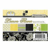 Die Cuts with a View - Lemon Flower Collection - 4.5 x 6.5 Glitter Cardstock Matstack