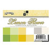 Die Cuts with a View - Lemon Flower Collection - 4.5 x 6.5 Metallic Glitter and Textured Solid Cardstock Matstack