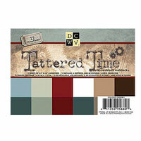 Die Cuts with a View - Tattered Time Collection - 4.5 x 6.5 Metallic Glitter and Textured Solid Cardstock Matstack