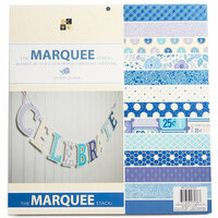 Die Cuts with a View - Marquee Collection - Glitter Paper Stack - 12 x 12