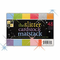 Die Cuts with a View - The Glitter Cardstock Matstack - 4.5x6.5 Solid Glitter Cardstock Pack