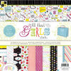 Die Cuts with a View - The All About Girls Collection - Glitter Paper Stack - 12 x 12