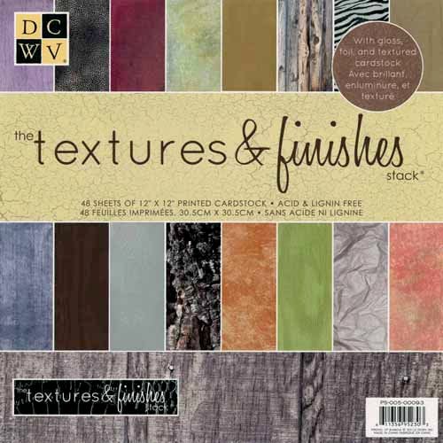 Die Cuts with a View - Textures and Finishes Collection - Gloss Foil and Textured Paper Stack - 12 x 12
