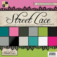Die Cuts with a View - The Street Lace Collection - Foil Glitter and Textured Solid Cardstock Pack - 12 x 12