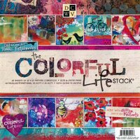 Die Cuts with a View - The Colorful Life Collection - Glitter and Foil Paper Stack - 12 x 12