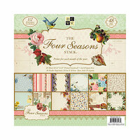 Die Cuts with a View - Four Seasons Collection - Glitter Paper Stack - 12 x 12