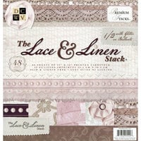 Die Cuts with a View - The Lace and Linen Collection - Glitter Paper Stack - 12 x 12