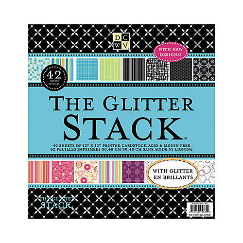 Die Cuts with a View - Glitter Collection - Glitter Paper Stack - 12 x 12