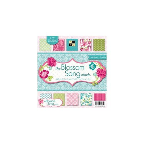 Die Cuts with a View - Blossom Song Collection - Glitter Paper Stack - 12 x 12