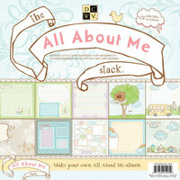 Die Cuts with a View - The All About Me Collection - Glitter Paper Stack - 12 x 12