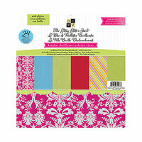 Die Cuts with a View - Glitzy Glitter Collection - Glitter Paper Stack - 12 x 12 - Brights